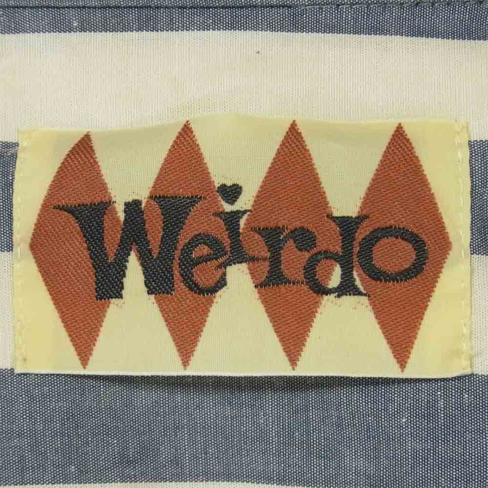 WEIRDO ウィアード WRD-16-AW-18 23 REFEREE L/S SHIRTS コットン ストライプ 長袖 シャツ ブルー系 ホワイト系 2XL【新古品】【未使用】【中古】