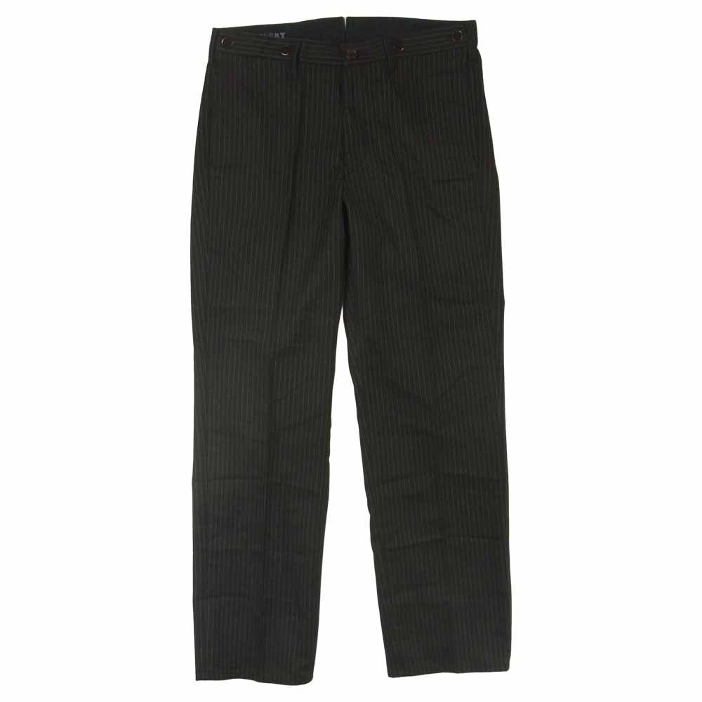 GANGSTERVILLE ギャングスタービル GSV-17-SS-16 THUG HIGH BACK ストライプ ハイバック スラックス パンツ ブラック系 L【美品】【中古】