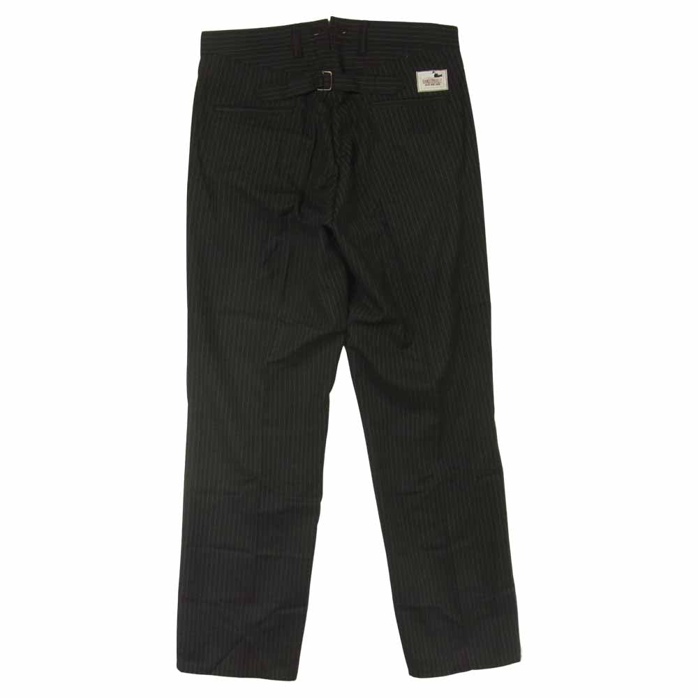 GANGSTERVILLE ギャングスタービル GSV-17-SS-16 THUG HIGH BACK ストライプ ハイバック スラックス パンツ ブラック系 L【美品】【中古】