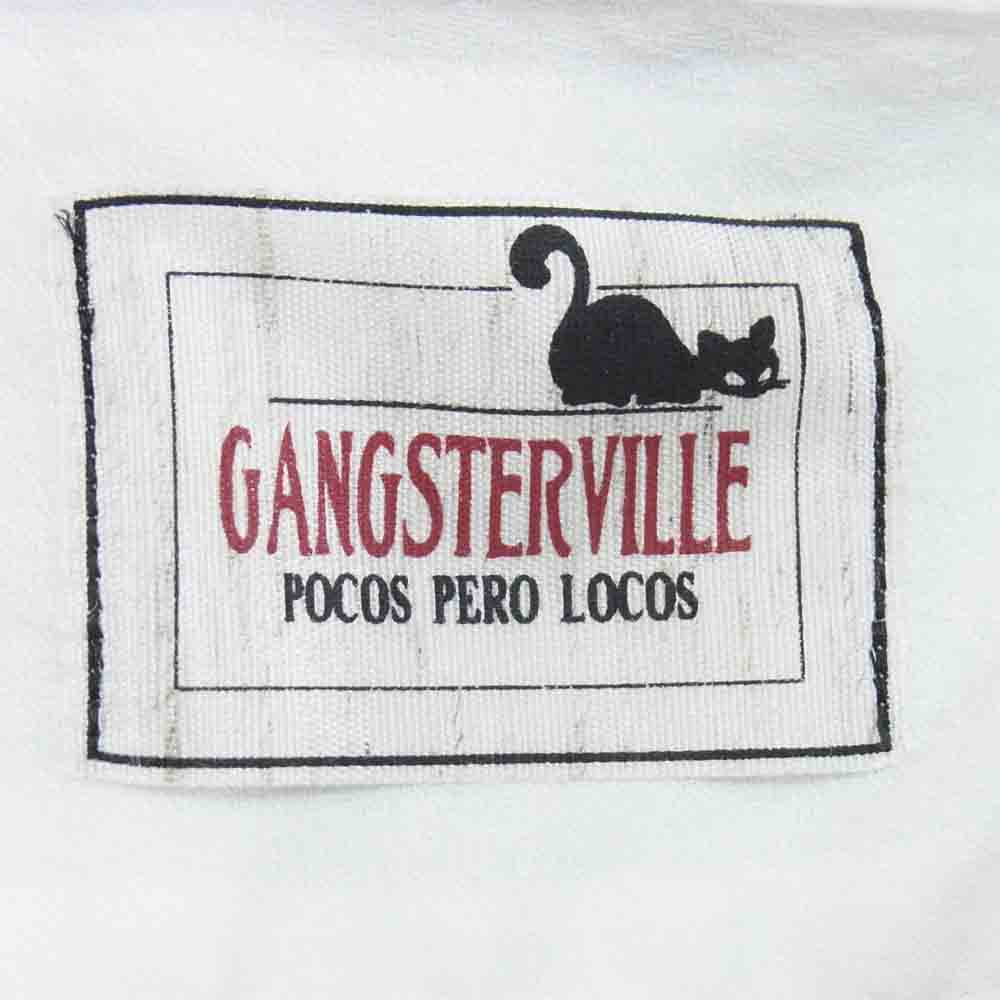 GANGSTERVILLE ギャングスタービル 16AW GSV-16-AW-32 ラウンドカラー シャツ 長袖シャツ ホワイト系 L【新古品】【未使用】【中古】