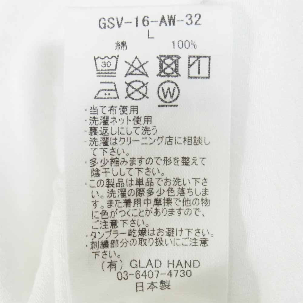 GANGSTERVILLE ギャングスタービル 16AW GSV-16-AW-32 ラウンドカラー シャツ 長袖シャツ ホワイト系 L【新古品】【未使用】【中古】