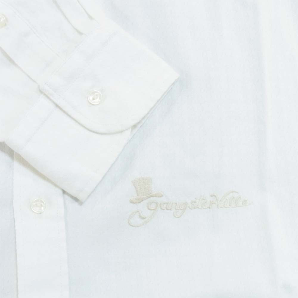 GANGSTERVILLE ギャングスタービル 16AW GSV-16-AW-32 ラウンドカラー シャツ 長袖シャツ ホワイト系 L【新古品】【未使用】【中古】