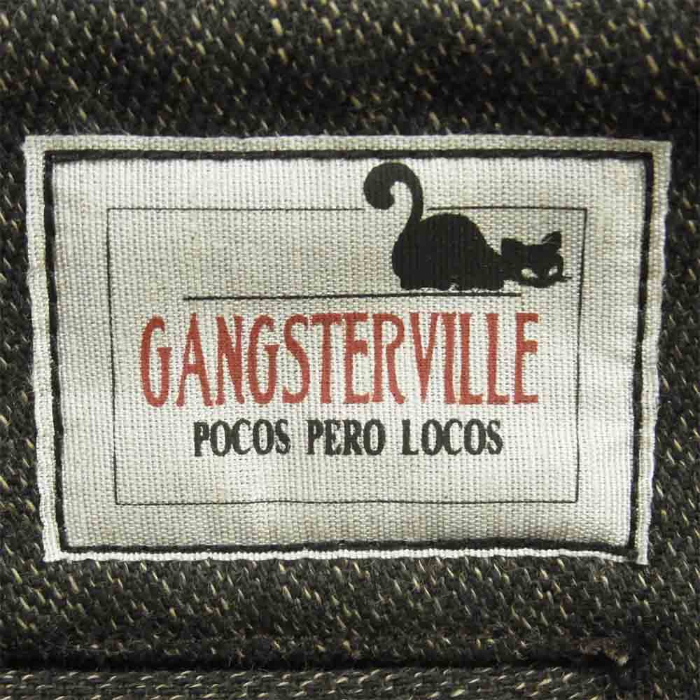 GANGSTERVILLE ギャングスタービル GSV-14-AW-22 シンチバック コットン パンツ ダークグレー系 M【新古品】【未使用】【中古】