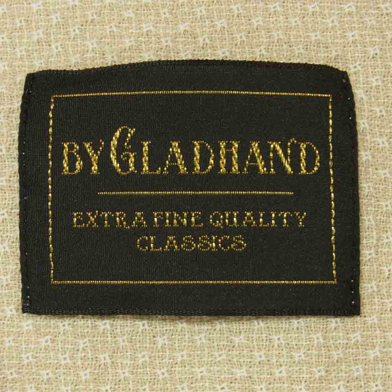 GLADHAND & Co. グラッドハンド 16AW BYGH-16-AW-23 スタンドカラー 長袖 ワーク シャツ アイボリー系 M【新古品】【未使用】【中古】