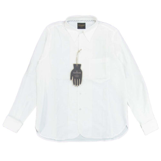 GLADHAND & Co. グラッドハンド 16AW BYGH-16-AW-24 コットン レギュラーカラー シャツ ホワイト系 M【新古品】【未使用】【中古】