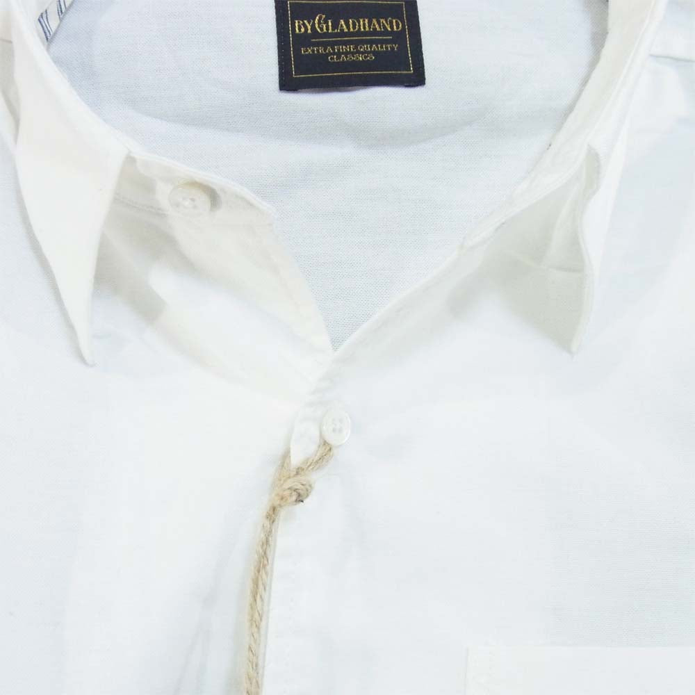 GLADHAND & Co. グラッドハンド 16AW BYGH-16-AW-24 コットン レギュラーカラー シャツ ホワイト系 M【新古品】【未使用】【中古】