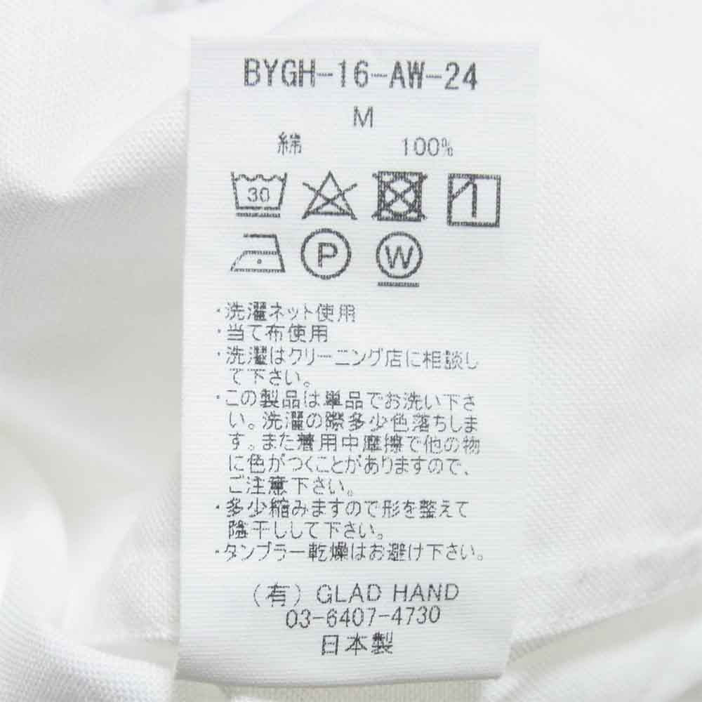 GLADHAND & Co. グラッドハンド 16AW BYGH-16-AW-24 コットン レギュラーカラー シャツ ホワイト系 M【新古品】【未使用】【中古】