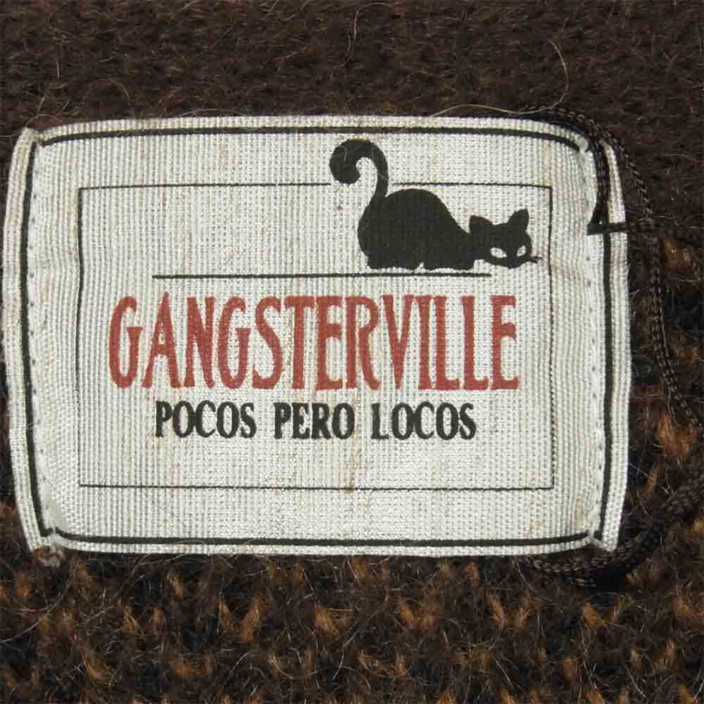 GANGSTERVILLE ギャングスタービル GSV-18-AW-26 RISE ABOVE MOHAIR CARDIGAN レオパード モヘア カーディガン ブラウン系 M【新古品】【未使用】【中古】