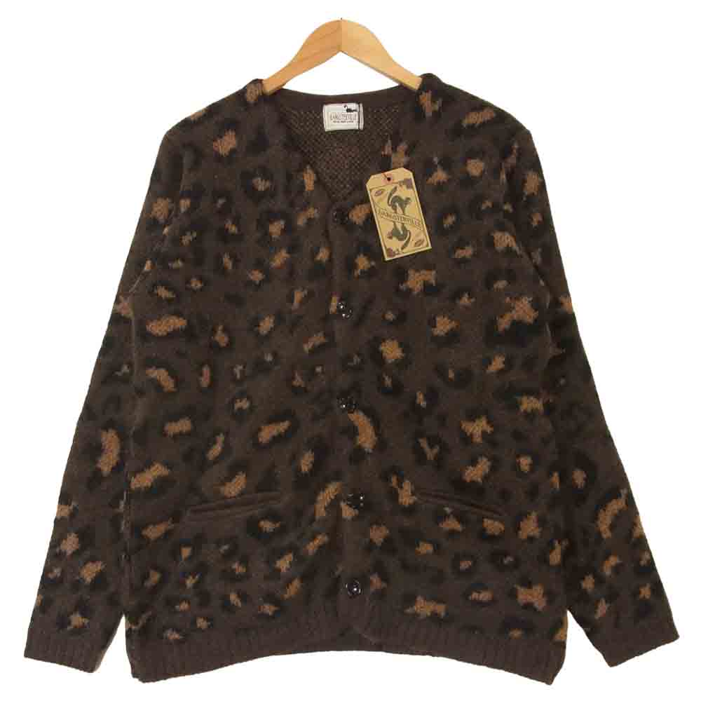 GANGSTERVILLE ギャングスタービル GSV-18-AW-26 RISE ABOVE MOHAIR CARDIGAN レオパード モヘア カーディガン ブラウン系 L【新古品】【未使用】【中古】