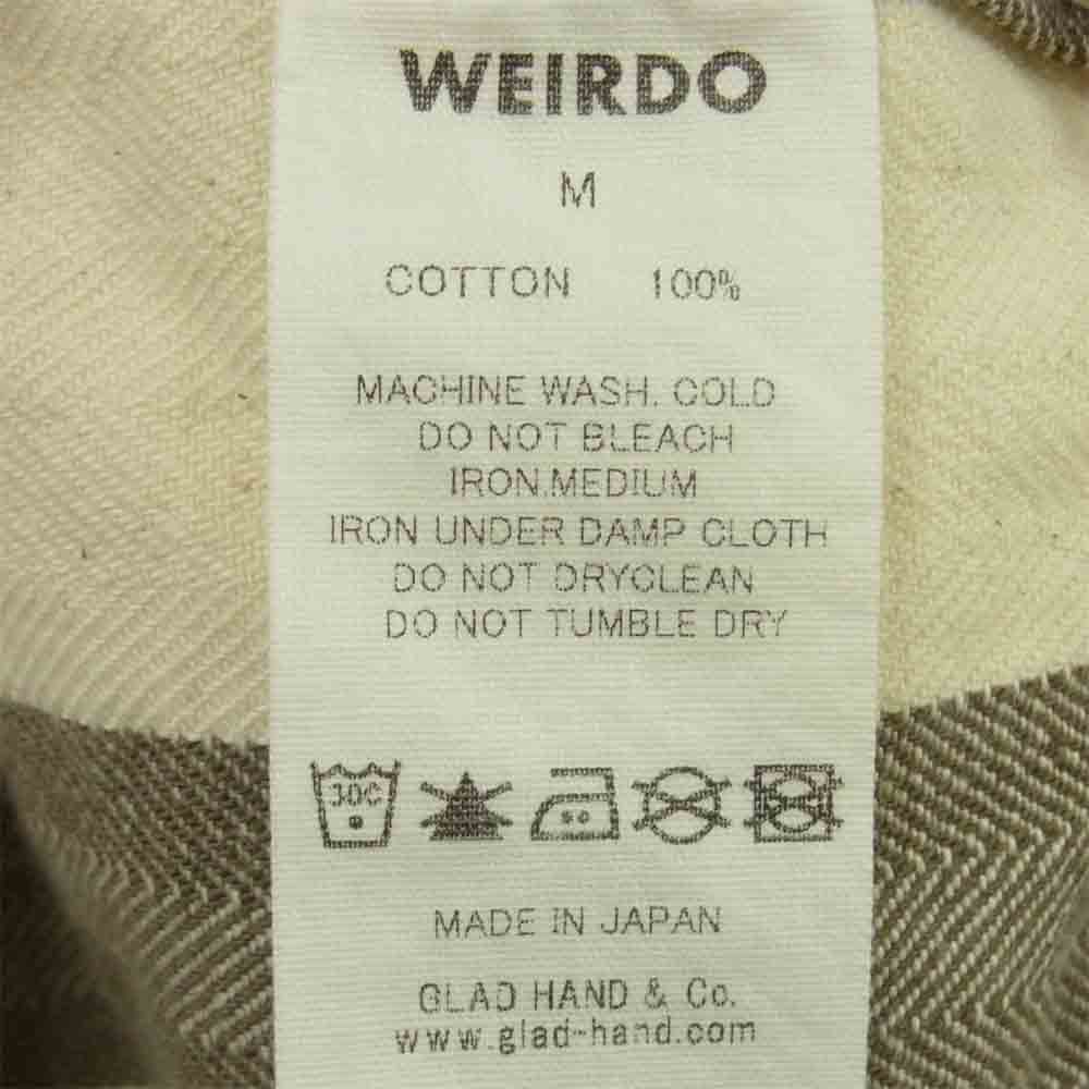 WEIRDO ウィアード WRD-18-AW-12 PADLOCKER PANTS パドロッカー パンツ コットン グレー系 アイボリー系 M【新古品】【未使用】【中古】