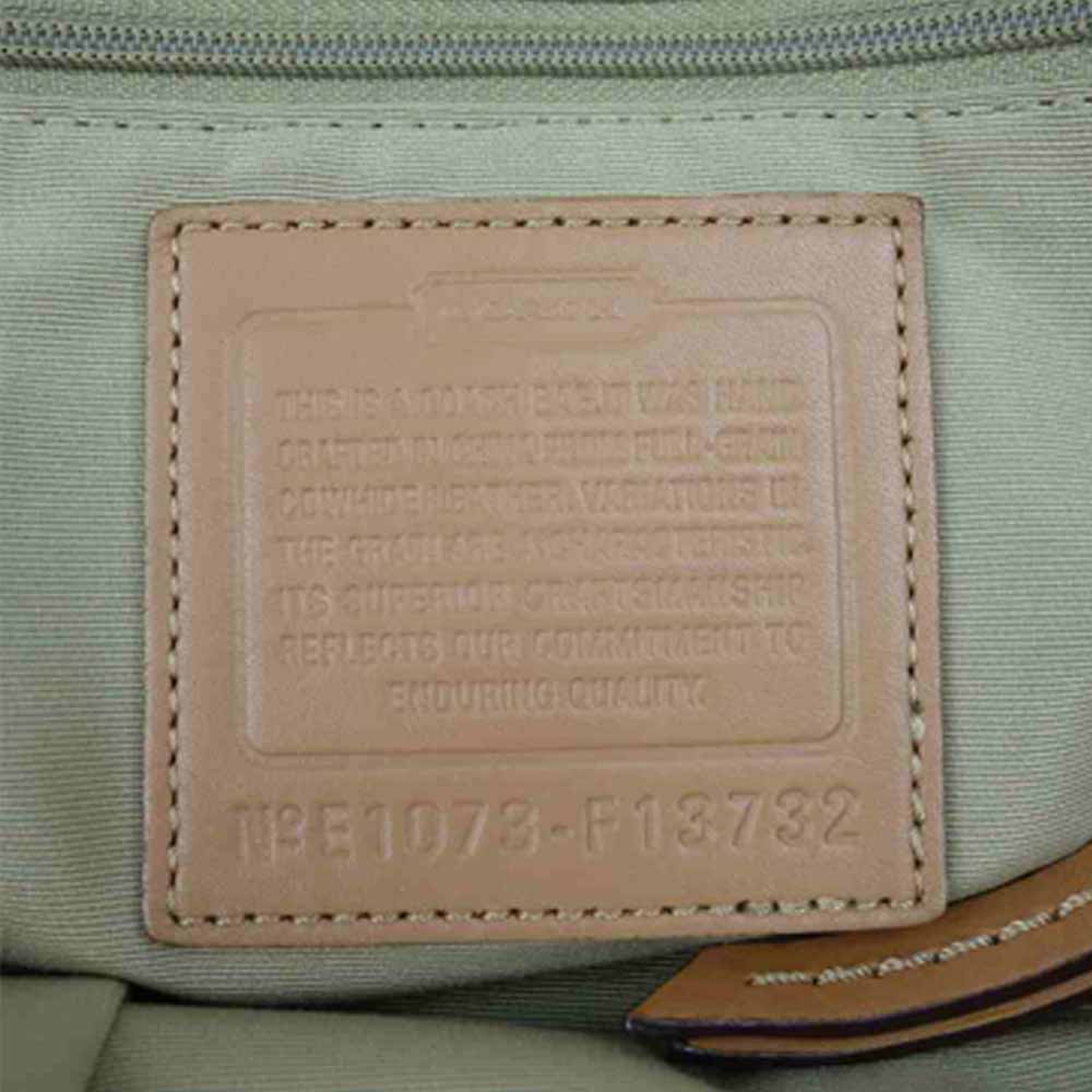 COACH コーチ F13732 レザー トート バッグ ホワイト系【中古】