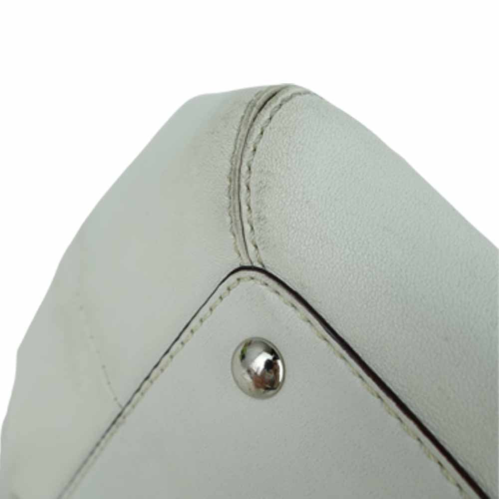 COACH コーチ F13732 レザー トート バッグ ホワイト系【中古】