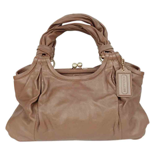 COACH コーチ 13437 パーカー サッチェル レザー トート バッグ ブラウン系【中古】
