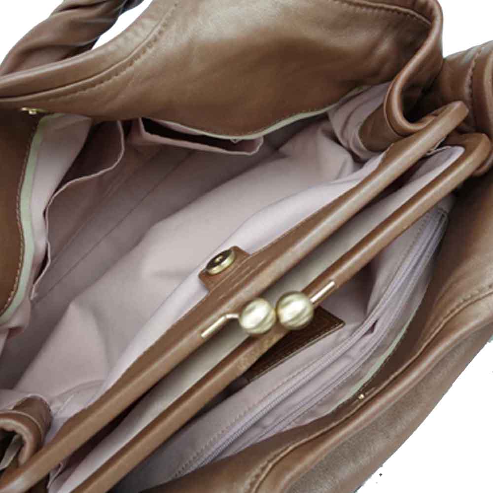 COACH コーチ 13437 パーカー サッチェル レザー トート バッグ ブラウン系【中古】