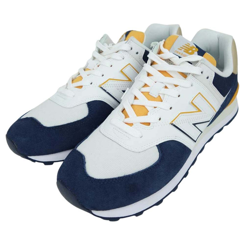 NEW BALANCE ニューバランス ML574 SUR スニ―カー ホワイト系 ダークネイビー系 28.5cm【新古品】【未使用】【中古】