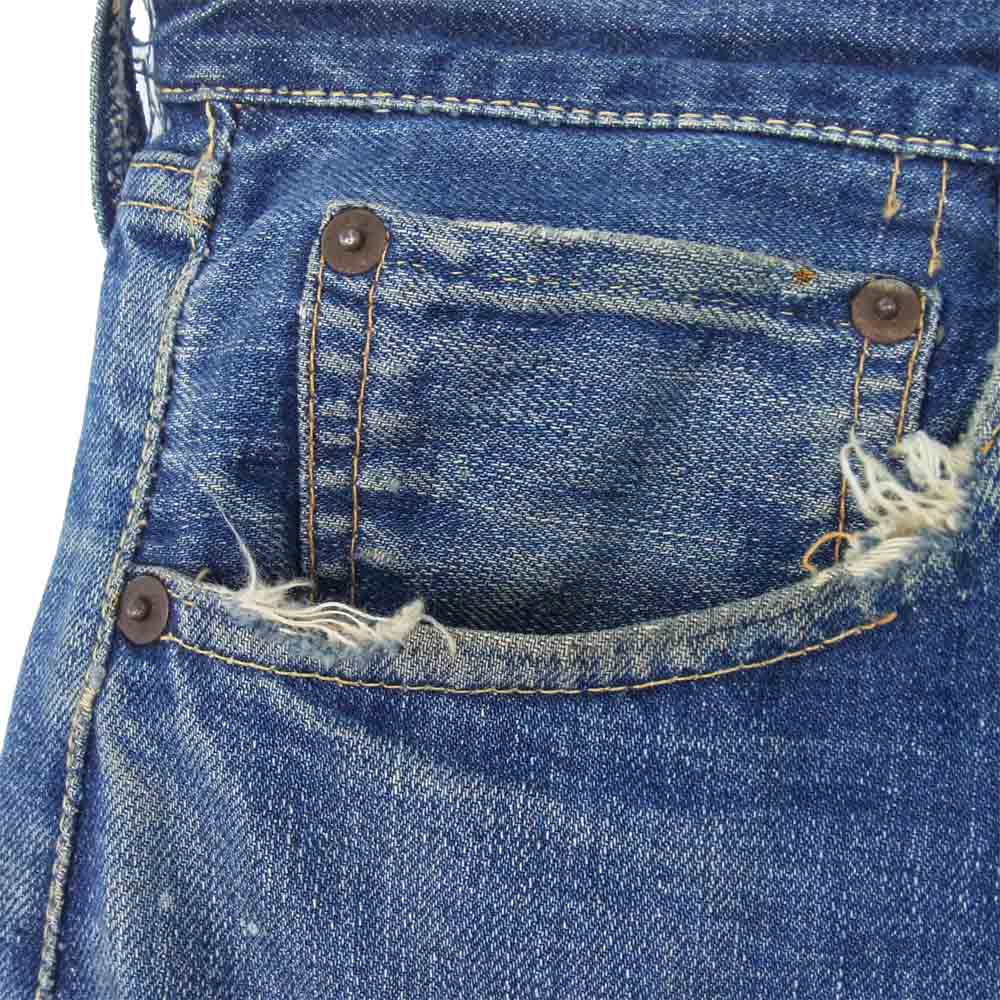 Levi's リーバイス 501XX オリジナル ヴィンテージ 革パッチ オフセット 両面タブ インディゴブルー系【中古】