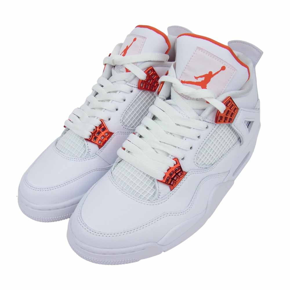 NIKE AIR JORDAN ナイキ ジョーダン CT8527-118 未使用 エア ジョーダン レトロ 4 RETRO Orange Metallic  ホワイト系 オレンジ系 27cm【極上美品】【中古】