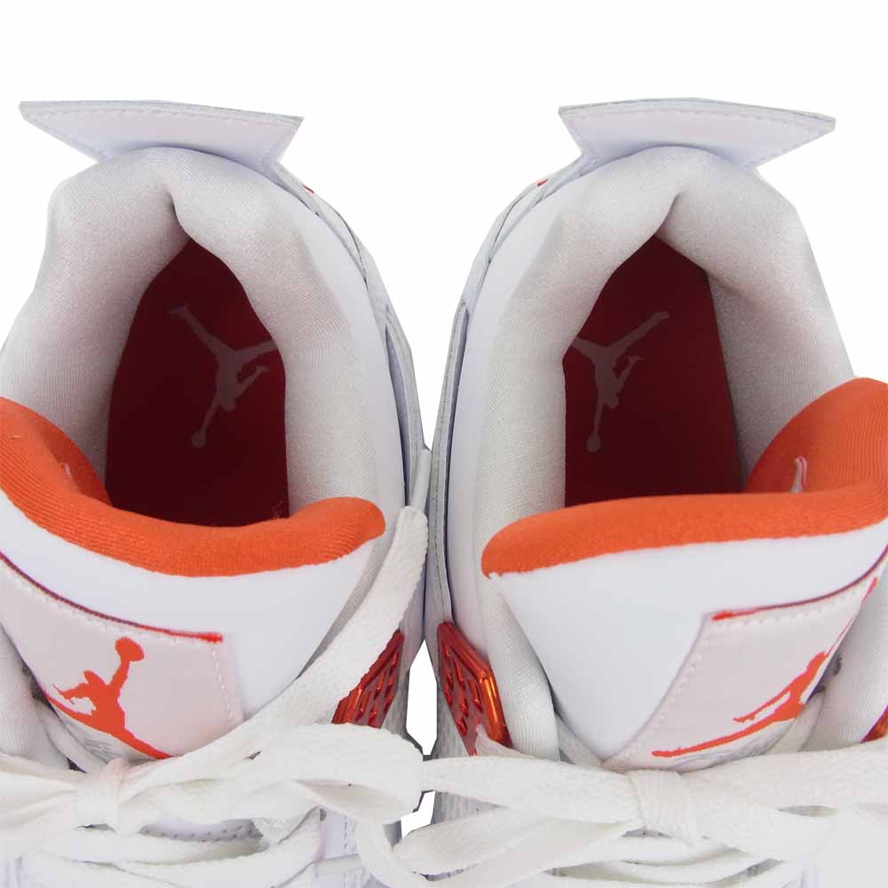 NIKE AIR JORDAN ナイキ ジョーダン CT8527-118 未使用 エア ジョーダン レトロ 4 RETRO Orange Metallic  ホワイト系 オレンジ系 27cm【極上美品】【中古】