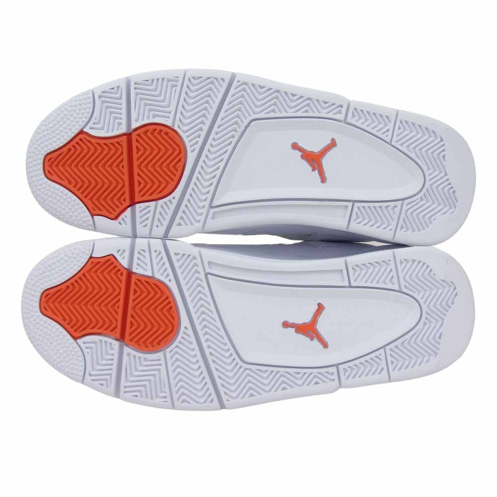 NIKE AIR JORDAN ナイキ ジョーダン CT8527-118 未使用 エア ジョーダン レトロ 4 RETRO Orange Metallic  ホワイト系 オレンジ系 27cm【極上美品】【中古】