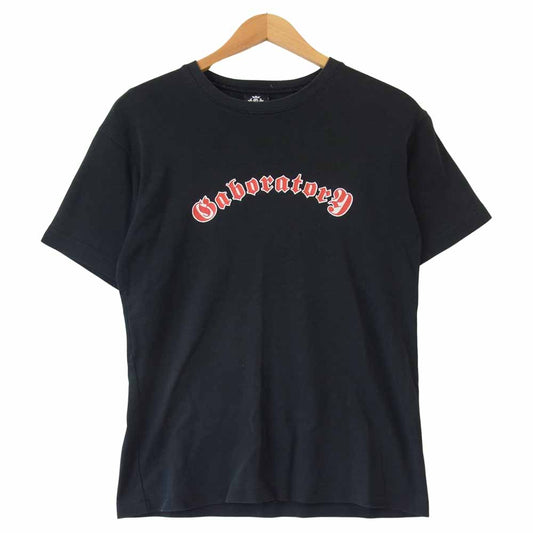 GABOR ガボール USA製 ロゴ プリント Tシャツ ブラック系【中古】