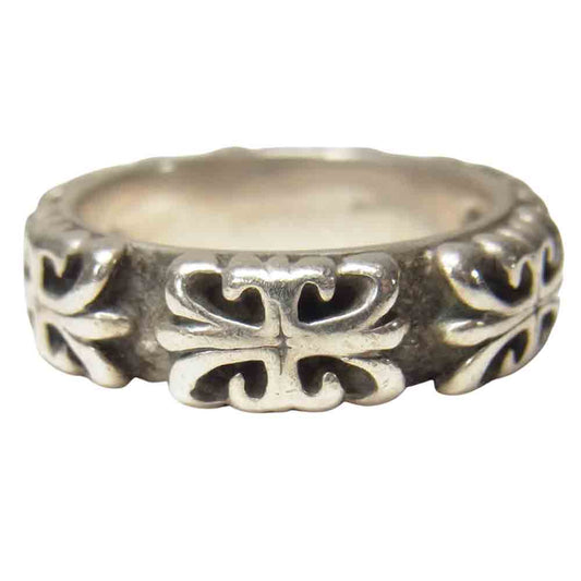 A&G エーアンドジー ギャランティカード付属 クロス リング シルバー系 16号程度【中古】