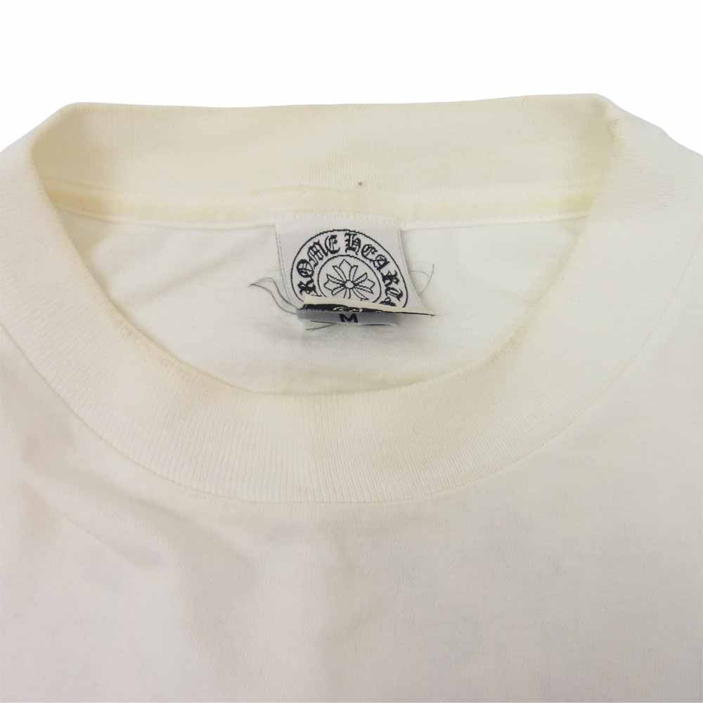 CHROME HEARTS クロムハーツ（原本無） USA製 Intellectual Gallery インテレクチュアルギャラリー スター クロス プリント ロングスリーブ Tシャツ オフホワイト系 M【中古】