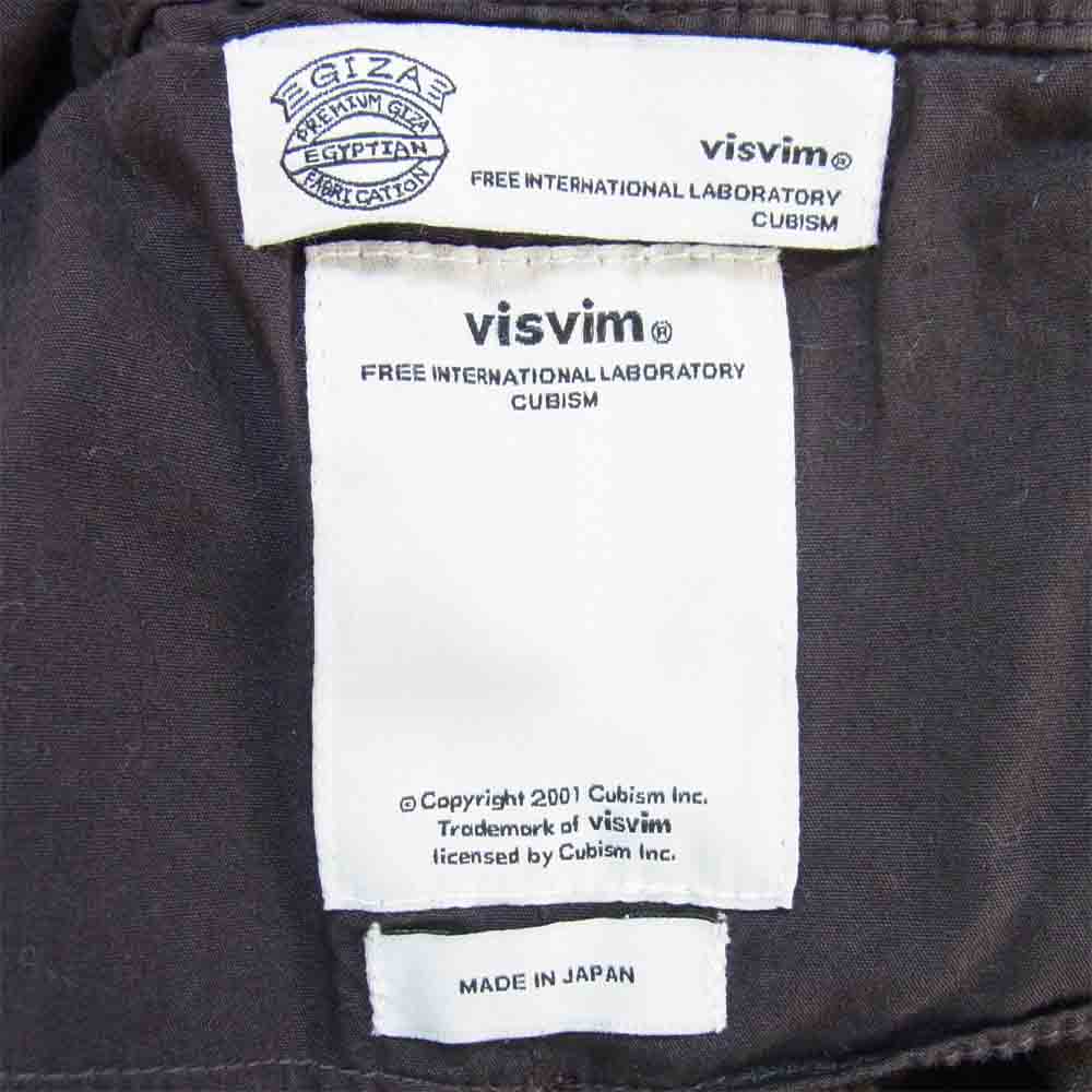 VISVIM ビズビム 0117105008002 HIGH WATER CHINO GIZA シンチバック ギザ コットン チノ パンツ チャコール系 4【中古】