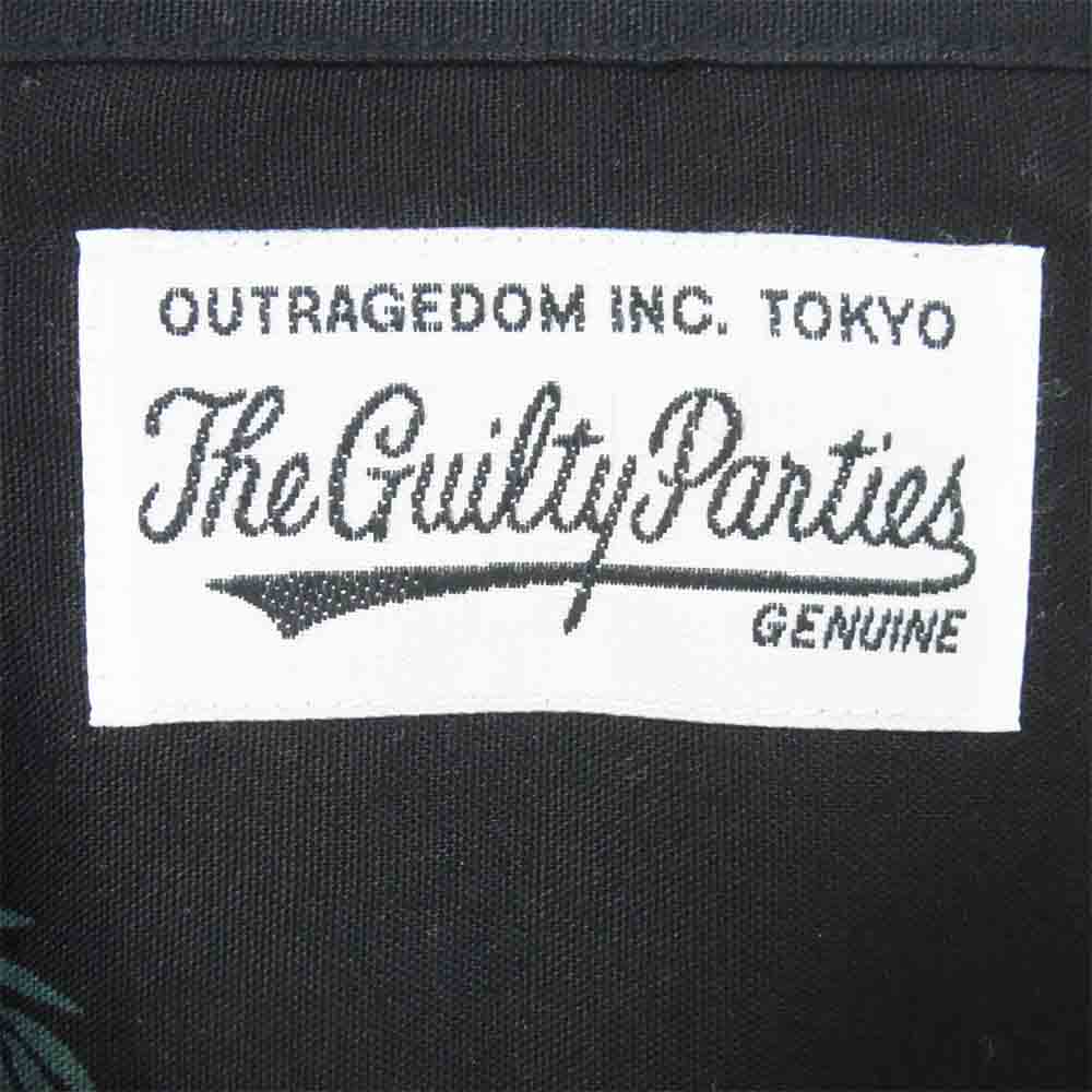 WACKO MARIA ワコマリア 17SS PALMS HAWAIIAN SHIRT レーヨン ハワイアン シャツ ブラック系 L【中古】