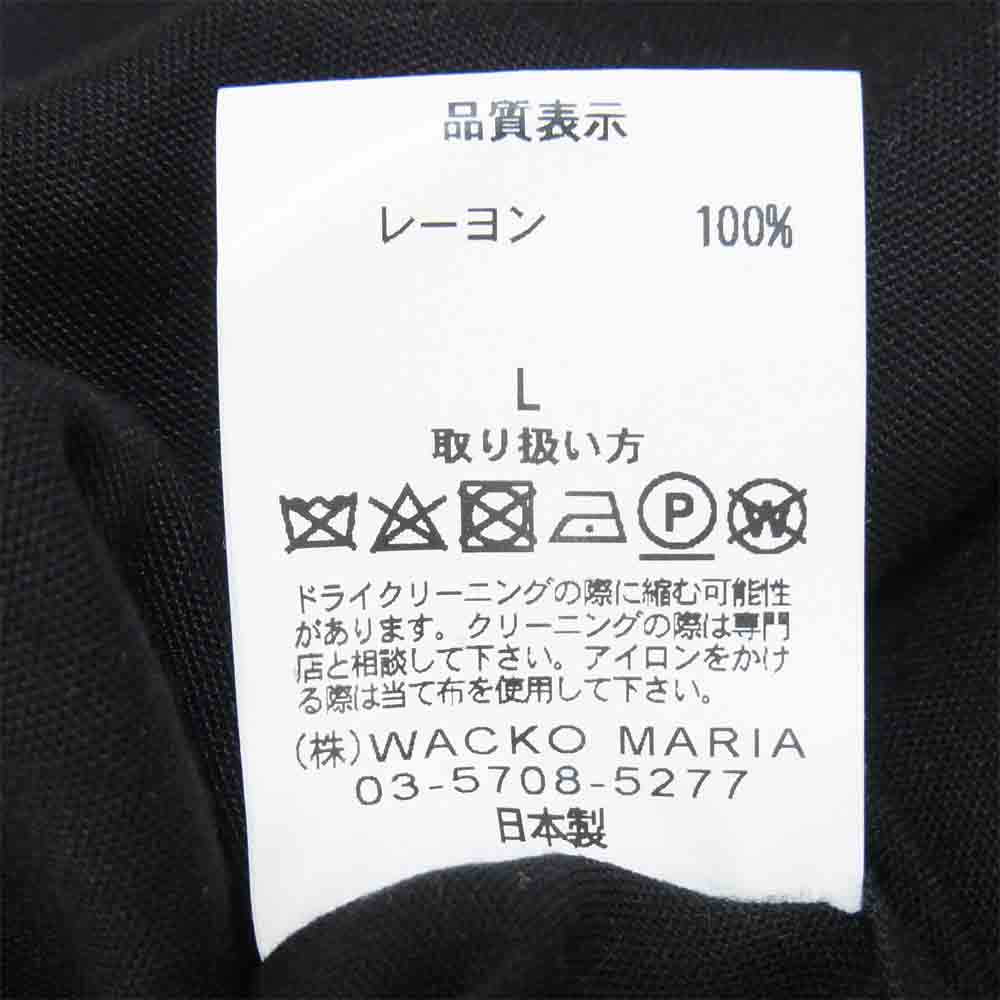 WACKO MARIA ワコマリア 17SS PALMS HAWAIIAN SHIRT レーヨン ハワイアン シャツ ブラック系 L【中古】