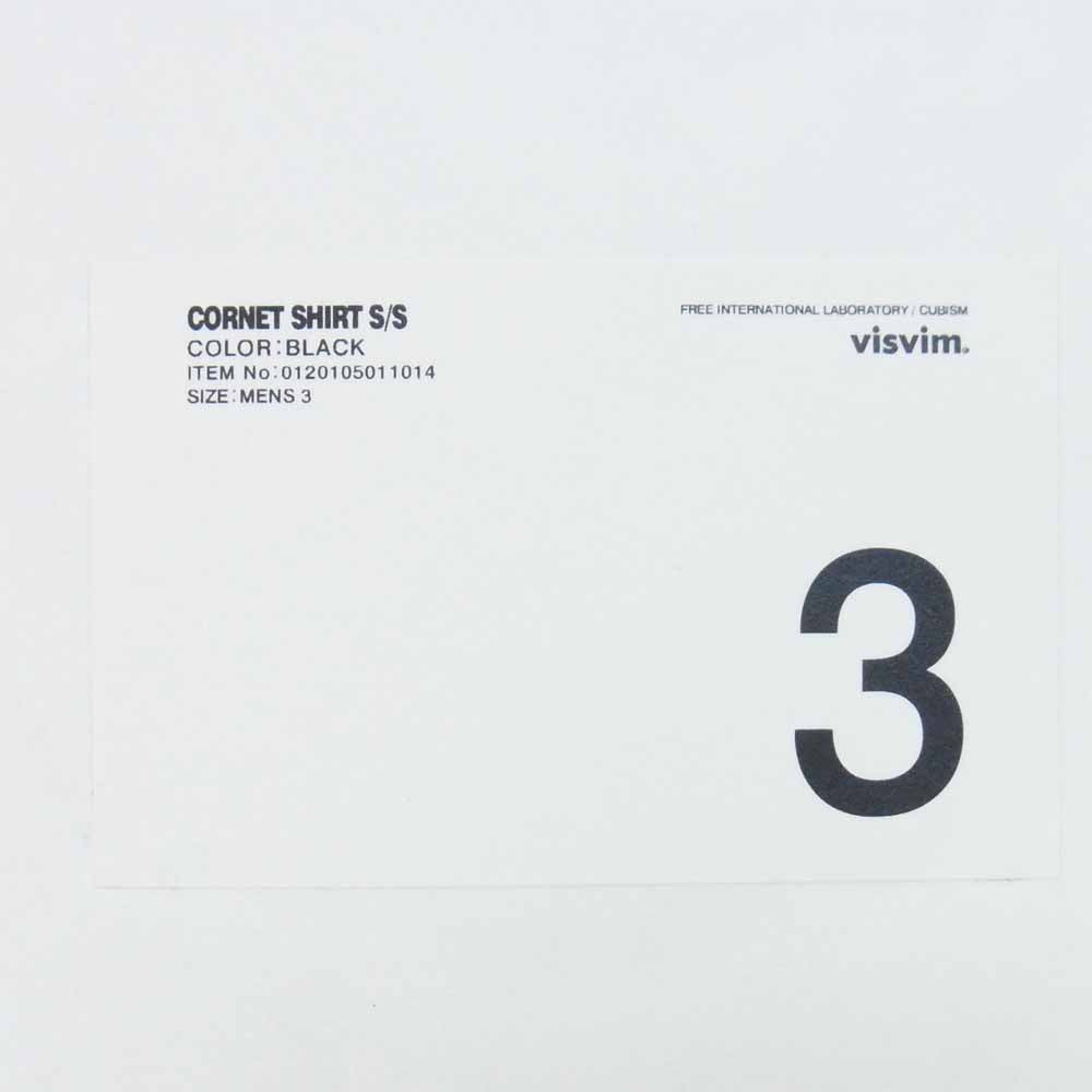 VISVIM ビズビム 20SS 0120105011014 CORNET SHIRT S/S コルネット 半袖 シャツ ブラック系 3【極上美品】【中古】