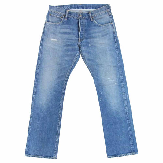 VISVIM ビズビム 0117205005020 social sculpture 01 slim dmgd-12 ソーシャルスカルプチャー 加工 デニム インディゴブルー系 34【中古】