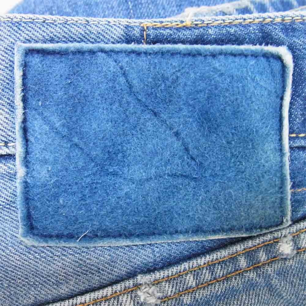 VISVIM ビズビム 0117205005020 social sculpture 01 slim dmgd-12 ソーシャルスカルプチャー 加工 デニム インディゴブルー系 34【中古】