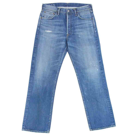 VISVIM ビズビム 0117205005019 social sculpture 01 dmgd-12 ソーシャルスカルプチャー 加工 デニム インディゴブルー系 34【中古】