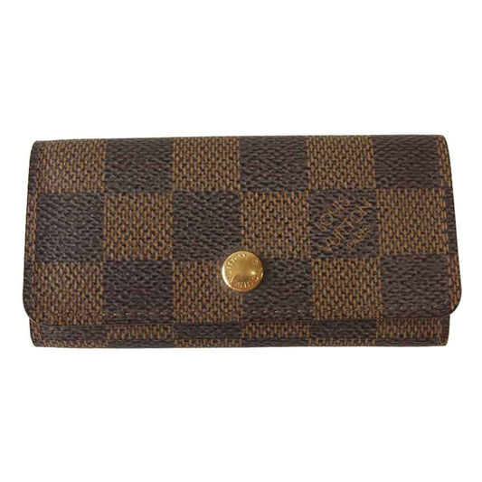 LOUIS VUITTON ルイ・ヴィトン N60385 4連 キーケース ミュルティクレ 4 ダミエエベヌ ブラウン系【中古】