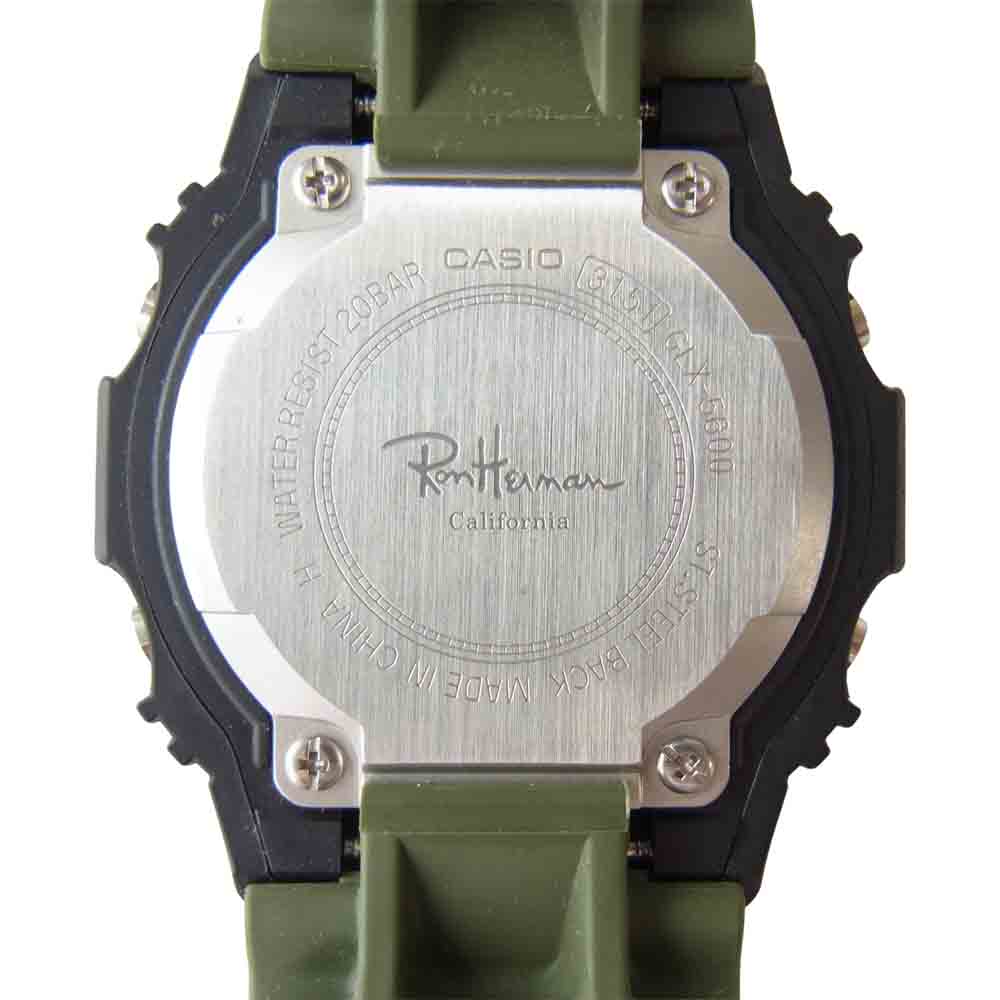 G-SHOCK ジーショック GLX-5600 × ロンハーマン Ron Herman クォーツ デジタル 腕時計 カーキ系×ブラック系【中古】