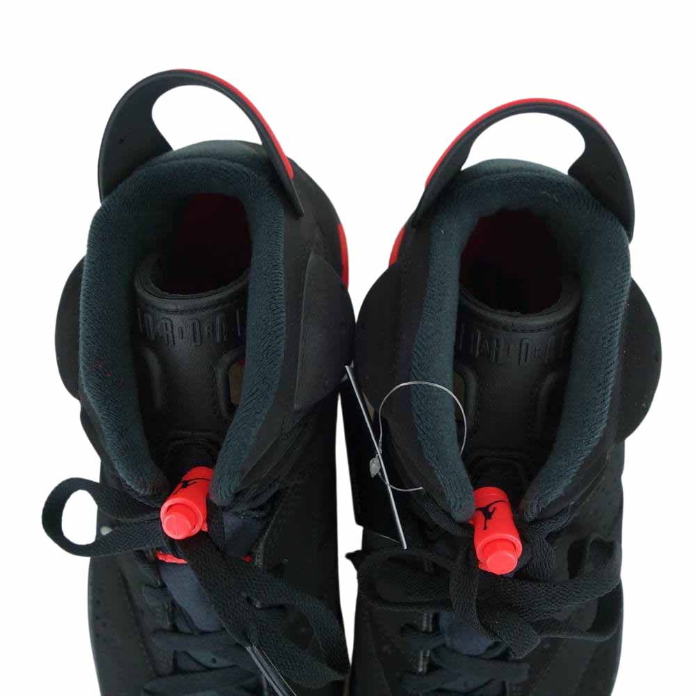 NIKE ナイキ 384664-060 国内正規品 AIR JORDAN 6 RETRO エア ジョーダン 6 レトロ ハイカット スニーカー ブラック系 レッド系 30cm【新古品】【未使用】【中古】