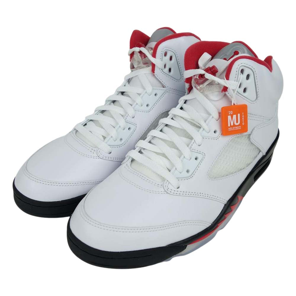NIKE ナイキ DA1911-102 AIR JORDAN 5 RETRO エア ジョーダン 5 レトロ ハイカット スニーカー ホワイト系 レッド系 29cm【新古品】【未使用】【中古】