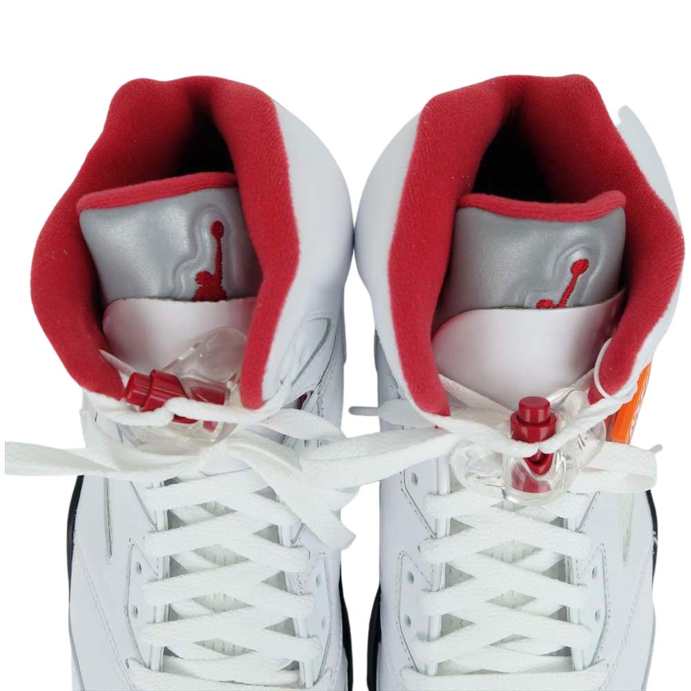 NIKE ナイキ DA1911-102 AIR JORDAN 5 RETRO エア ジョーダン 5 レトロ ハイカット スニーカー ホワイト系 レッド系 29cm【新古品】【未使用】【中古】
