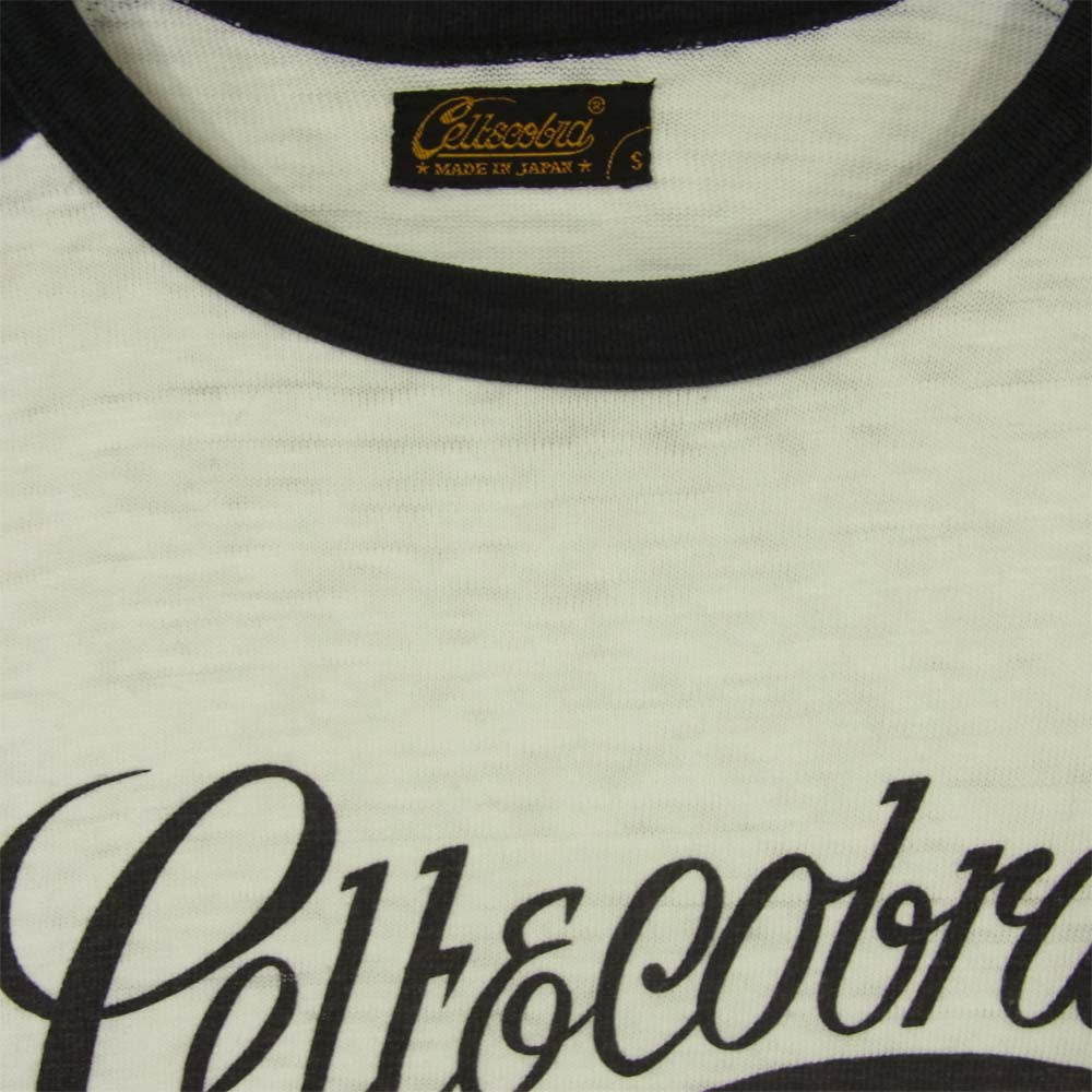 Celt&Cobra ケルト&コブラ 4SCT-01A ロゴプリント ラグランスリーブ 長袖 Tシャツ ホワイト系 ブラック系 S【中古】