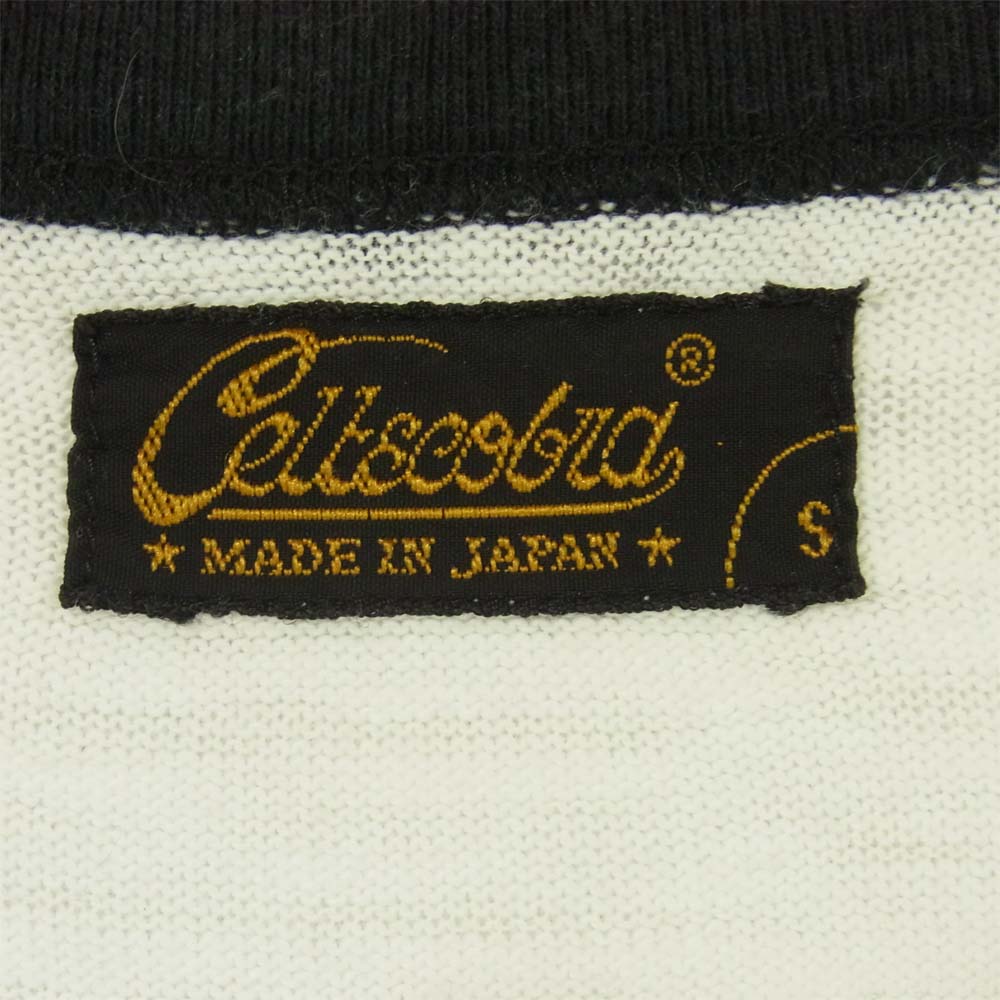 Celt&Cobra ケルト&コブラ 4SCT-01A ロゴプリント ラグランスリーブ 長袖 Tシャツ ホワイト系 ブラック系 S【中古】