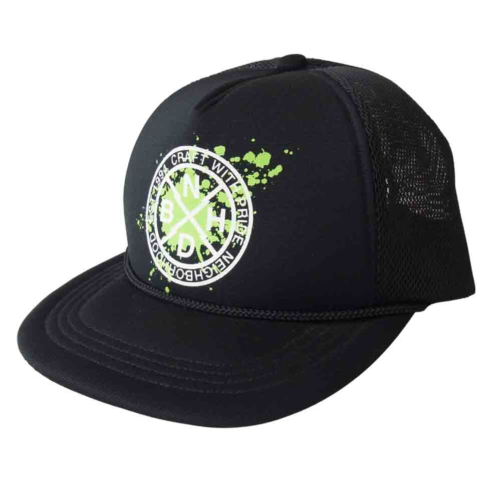 NEIGHBORHOOD ネイバーフッド 20SS 201YGNH-HT03 TRACKER-P/ E-CAP トラッカー キャップ ブラック系 F【中古】