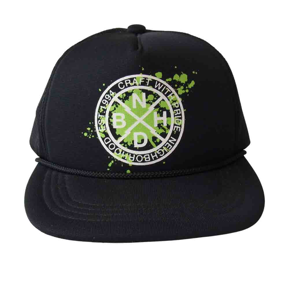 NEIGHBORHOOD ネイバーフッド 20SS 201YGNH-HT03 TRACKER-P/ E-CAP トラッカー キャップ ブラック系 F【中古】