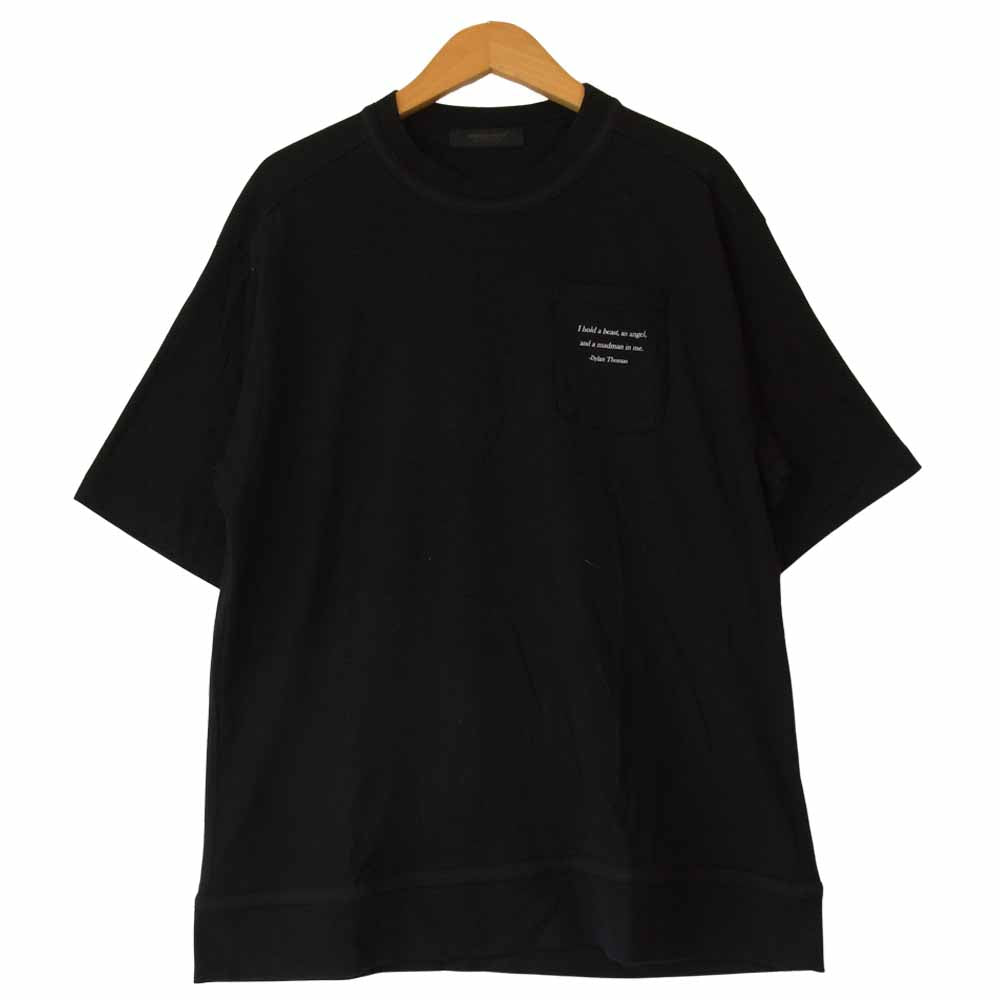 UNDERCOVER アンダーカバー 20SS UCY4805 Dylan Thomas ポケット Tシャツ ブラック系 2【中古】