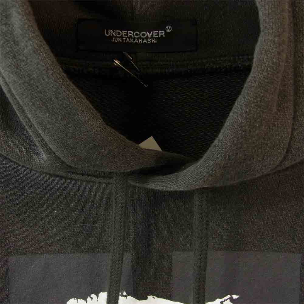 UNDERCOVER アンダーカバー 20AW UCZ9805 加工 HOODIE U L.I.E.S RECORDS パーカー チャコール系 3【美品】【中古】
