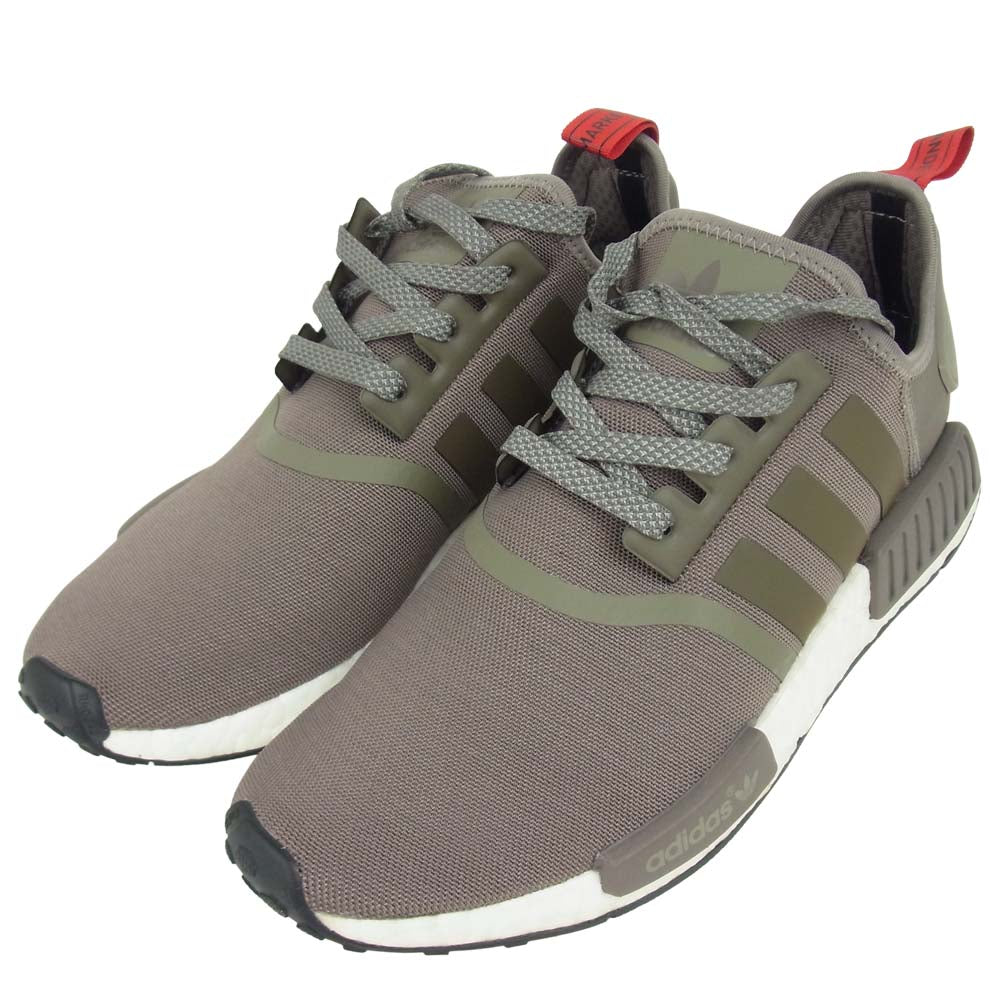 adidas アディダス S81881 NMD R1 Tech Earth ノマド ランナー テックアース スニーカー カーキ系 グレー系 27cm【極上美品】【中古】