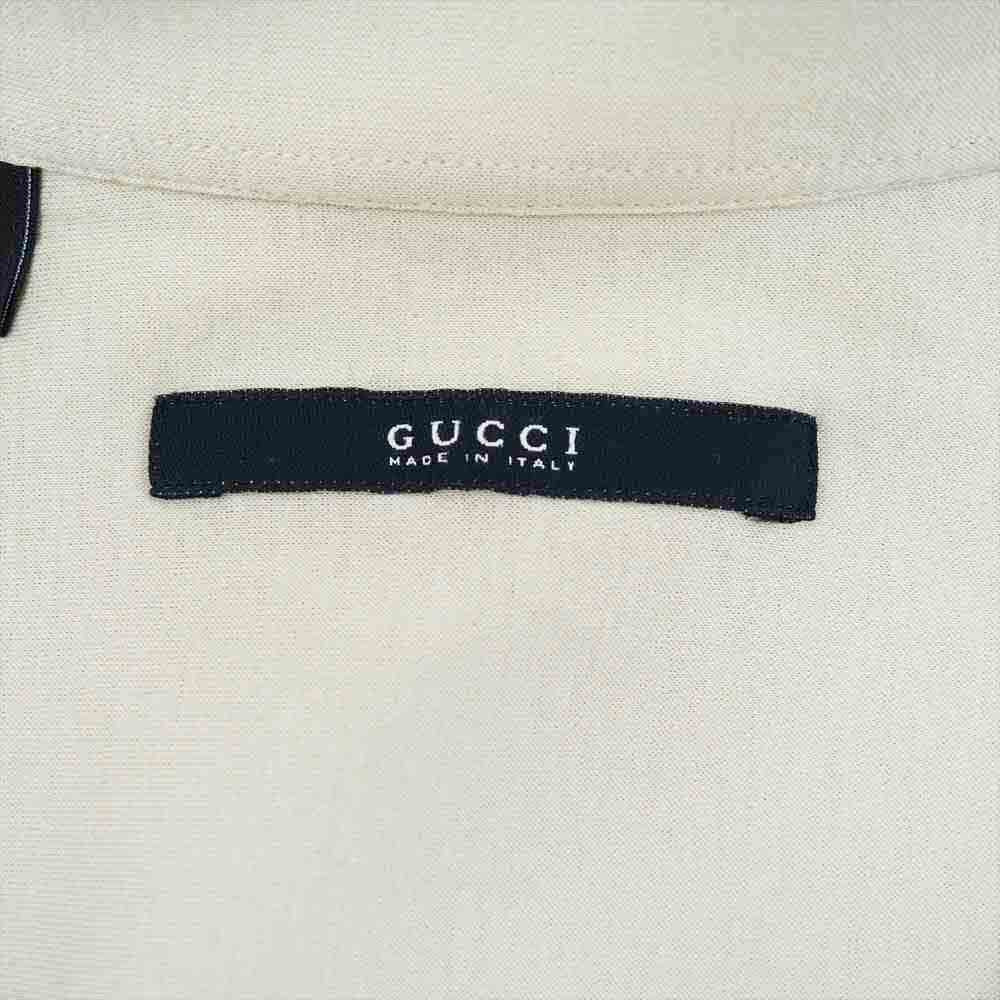 GUCCI グッチ 国内正規品 コットン 天竺 レギュラーカラー シャツ ベージュ系 38／15【中古】