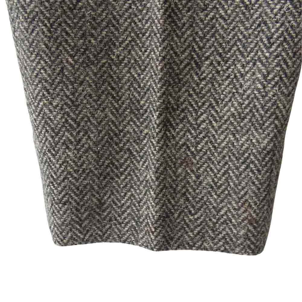 Y's Yohji Yamamoto ワイズ ヨウジヤマモト Y's for men 80s 初期タグ ヘリンボーン ツイード １タック パンツ ブラック系 S【美品】【中古】