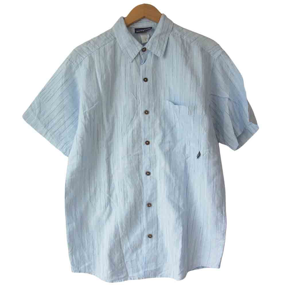 patagonia パタゴニア 半袖 ヘンプ シャツ ブルー系 S【中古】