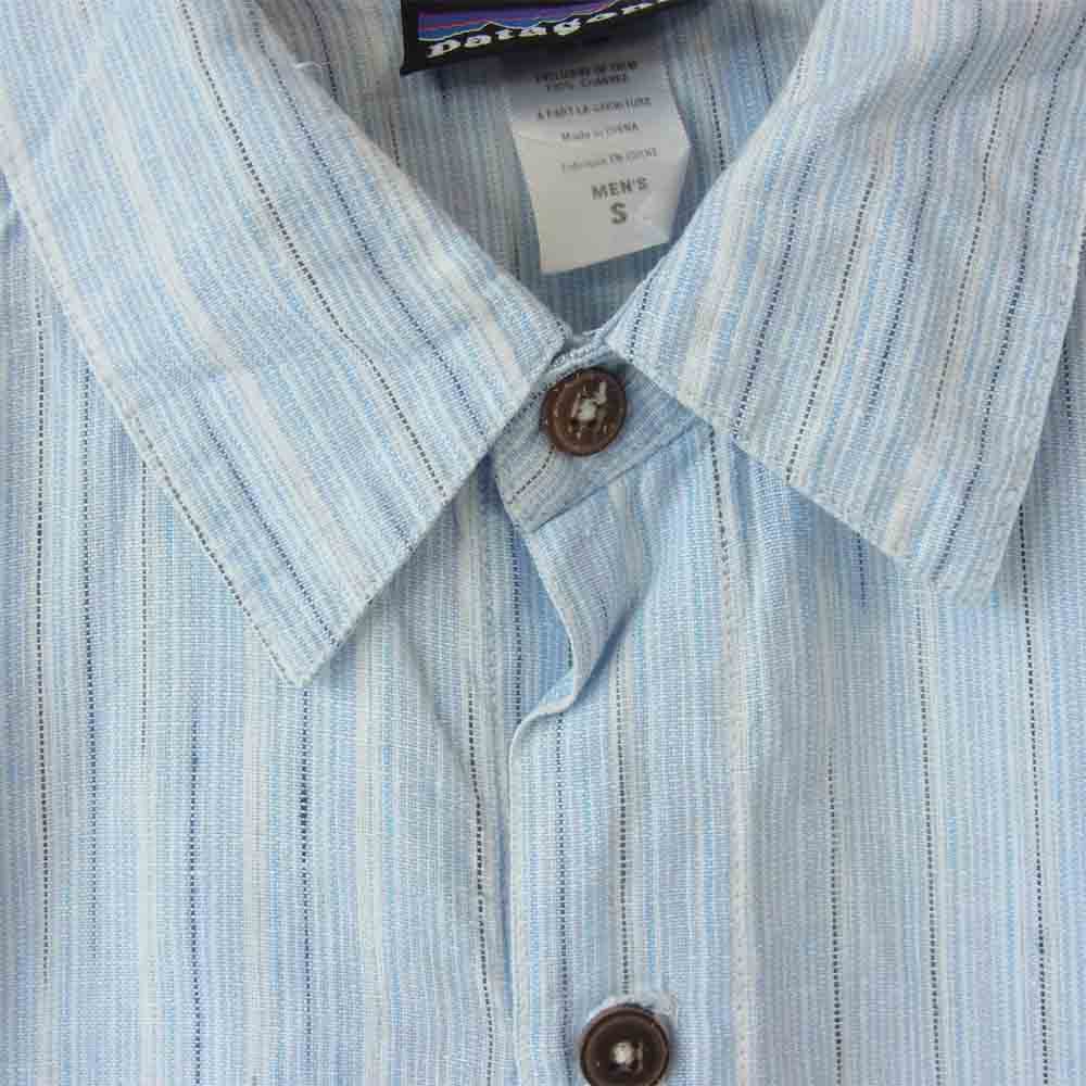 patagonia パタゴニア 半袖 ヘンプ シャツ ブルー系 S【中古】