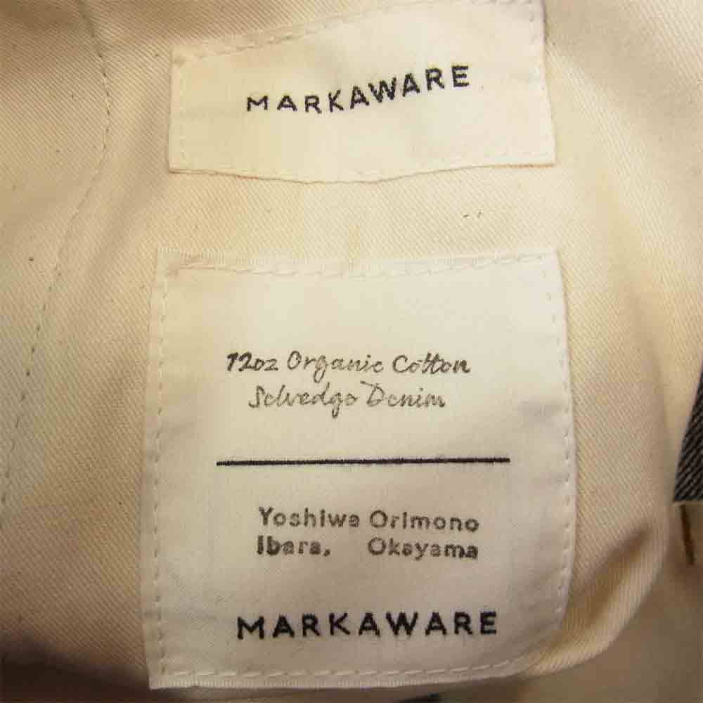 markaware マーカウェア 19SS A19A-20PT02C 12oz ORGANIC SELVEDGE DENIM RAW オーガニック コットン ワイド デニム パンツ インディゴブルー系 1【美品】【中古】